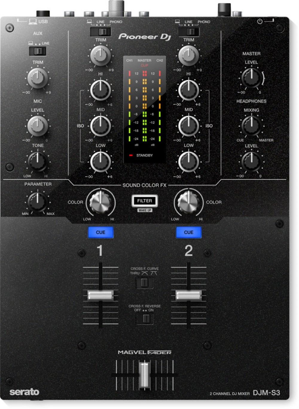 Pioneer DJM S3 2 Kanal Battle Mikser
