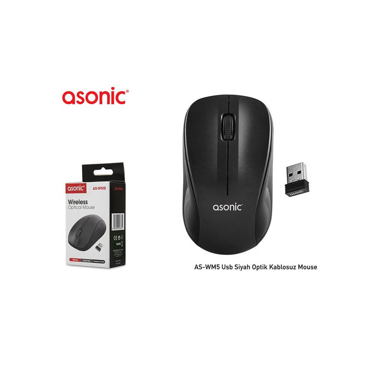 AsonicKlavye ve Mouse ÇeşitleriAsonic As-wm5 Wireless Mouse