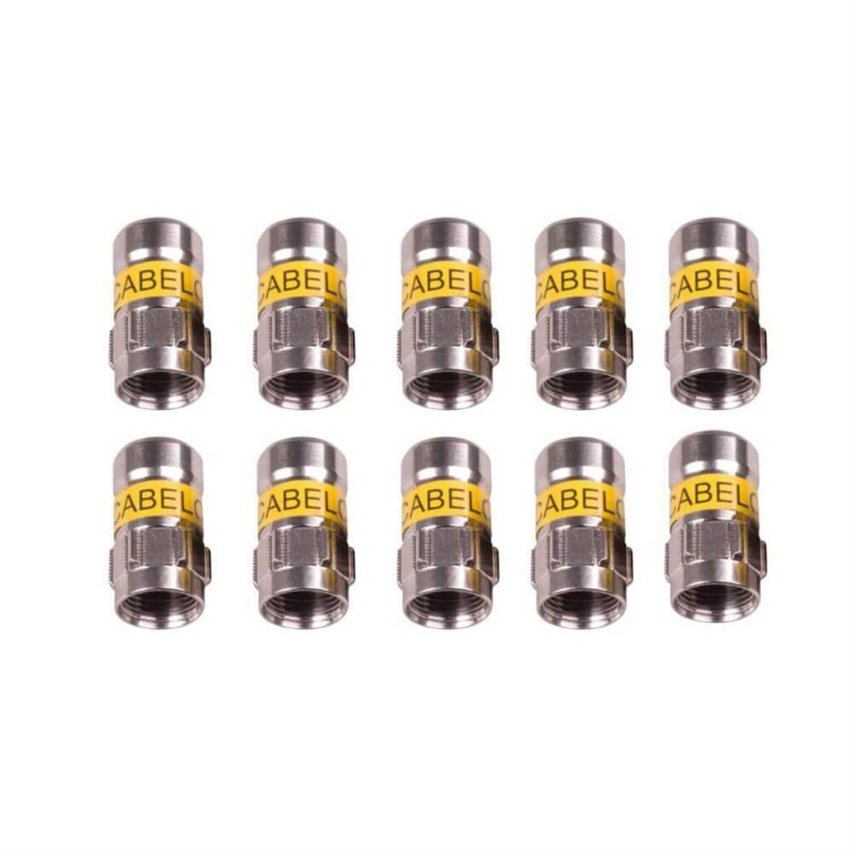 CabelconF Konnektör Çeşitleri10 Ad. Cabelcon Kendinden Sıkmalı F Konnektör