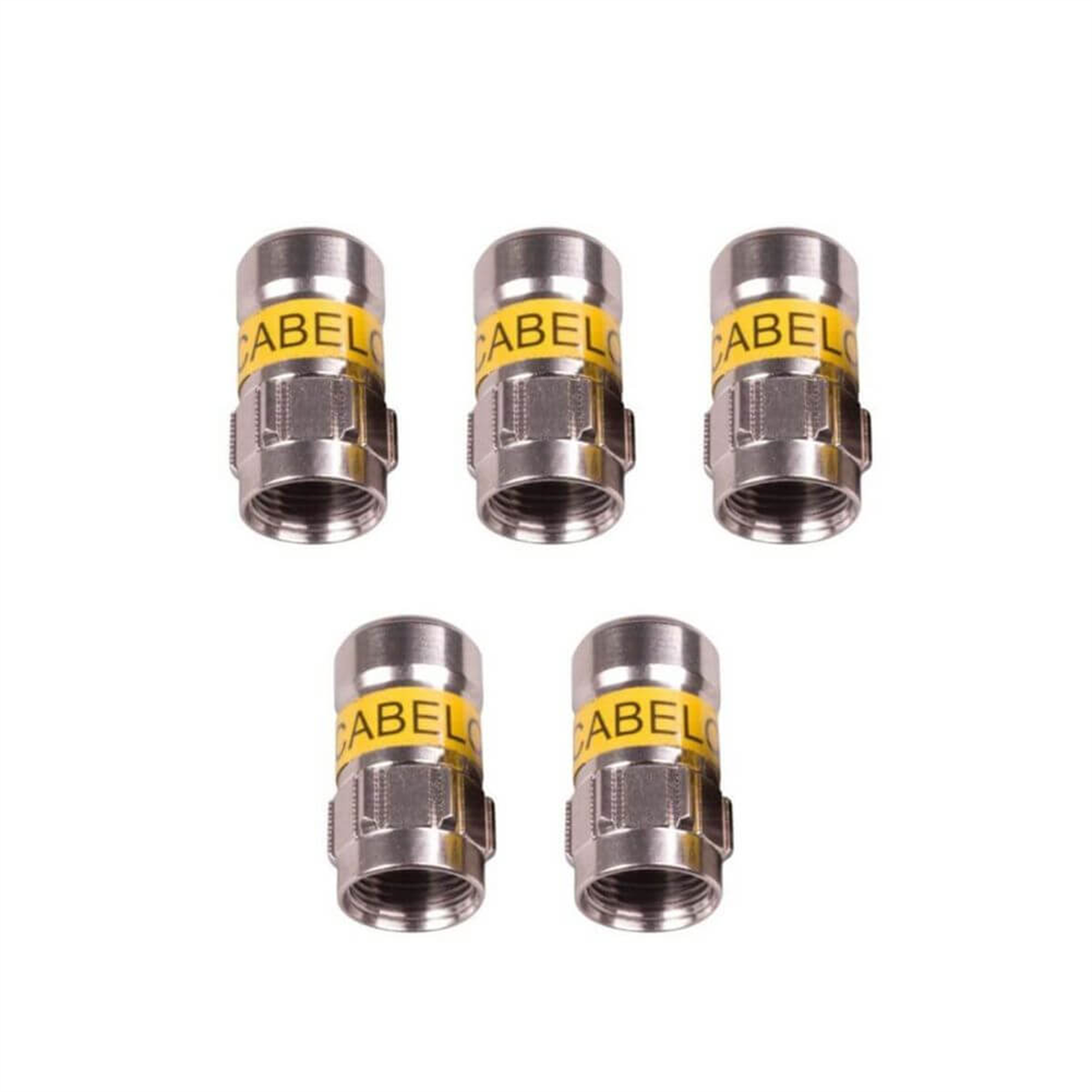 CabelconF Konnektör Çeşitleri5 Ad. Cabelcon Kendinden Sıkmalı F Konnektör