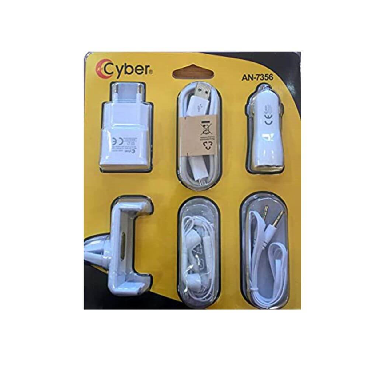 CyberŞarj Aletleri SetiCYBER AN-7356 6 IN TAKIM ŞARJ KULAKLIK ARAÇ TUTUCU