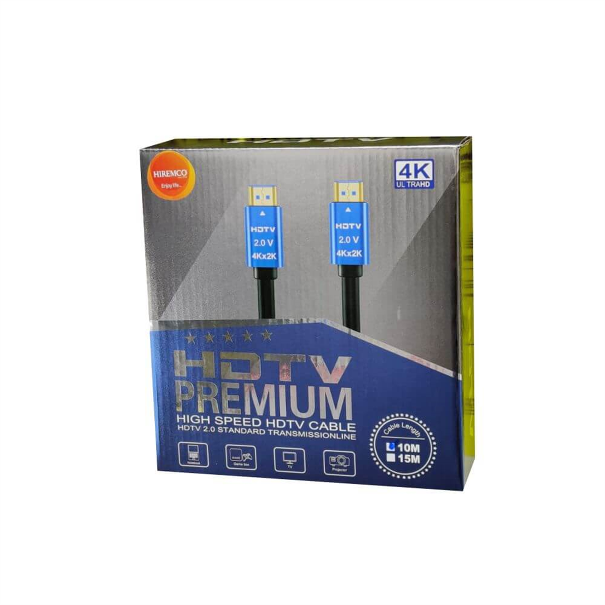HiremcoHdmı KablolarHiremco 4k Ultra 10 MT HTML 2.0 Premium Kablo