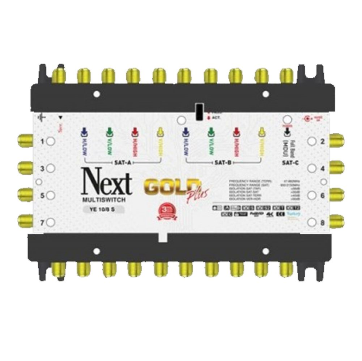 Next 10/8 Kaskatlı Gold Plus Multiswitch Uydu Santrali