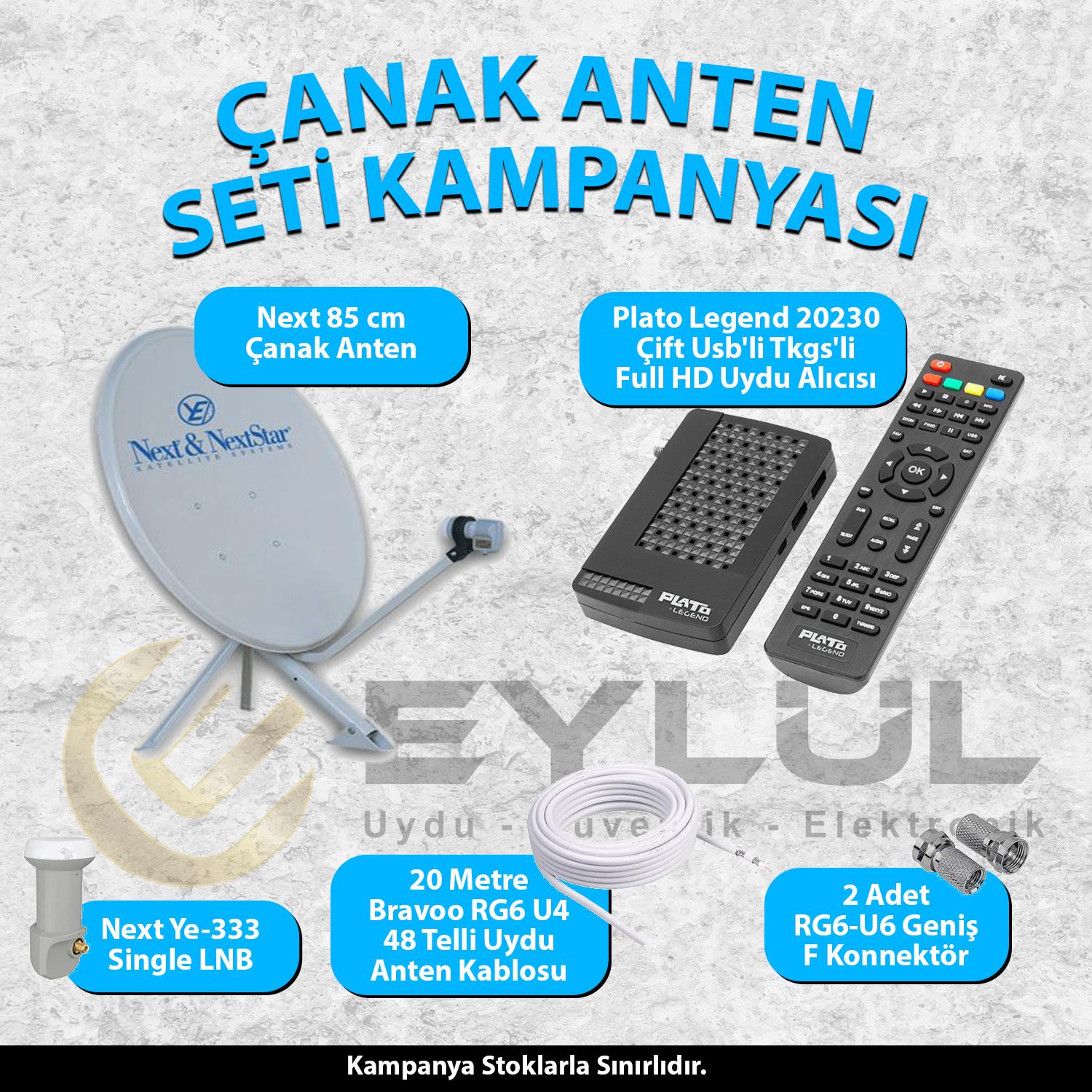 Next NextstarKampanyaÇanak Anten Seti - Plato Uydu Alıcı