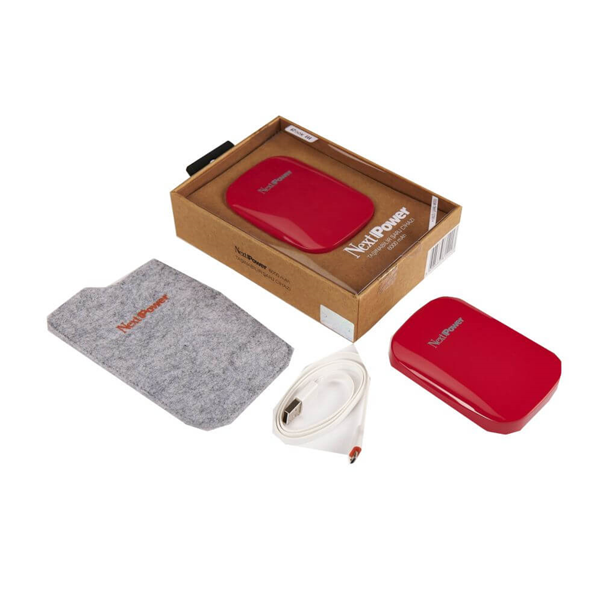 Next NextstarPowerbankNext Power Rock III 6000 mAh Taşınabilir Şarj Cihazı Kırmızı