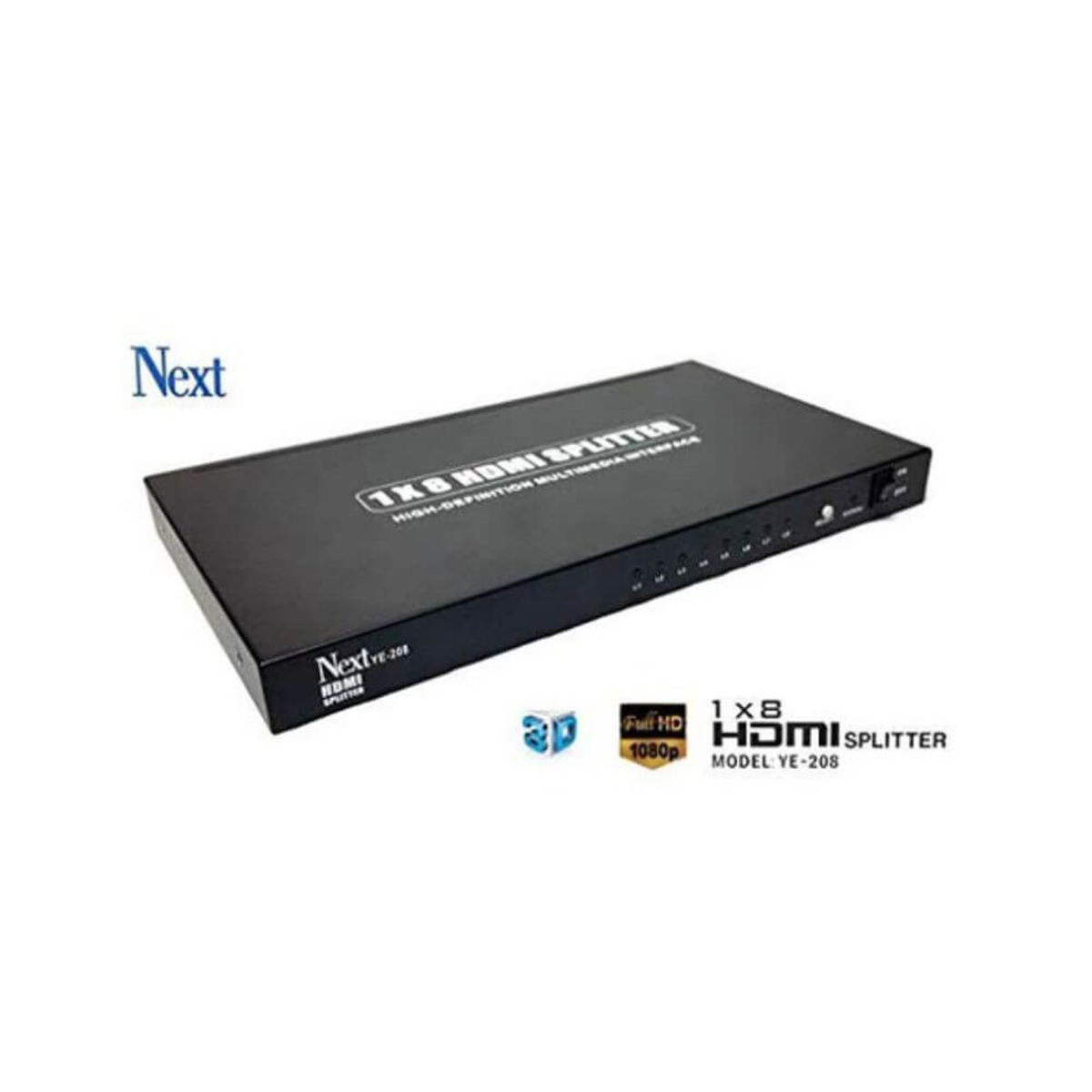 Next NextstarHdmı SplitterNext YE-208 1x8 HDMI SPLITTER