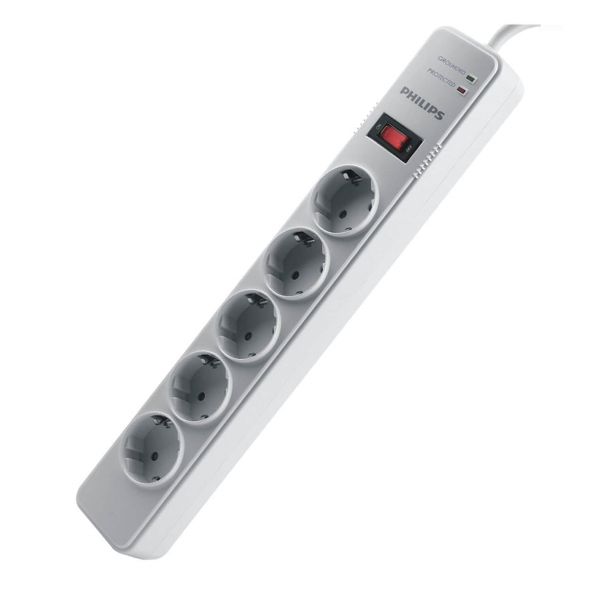 PhilipsAkım Korumalı PrizlerPhilips 5'li 2 Metre Kablolu 2100 Joule Anahtarlı Akım Korumalı Priz SPS1050B/51