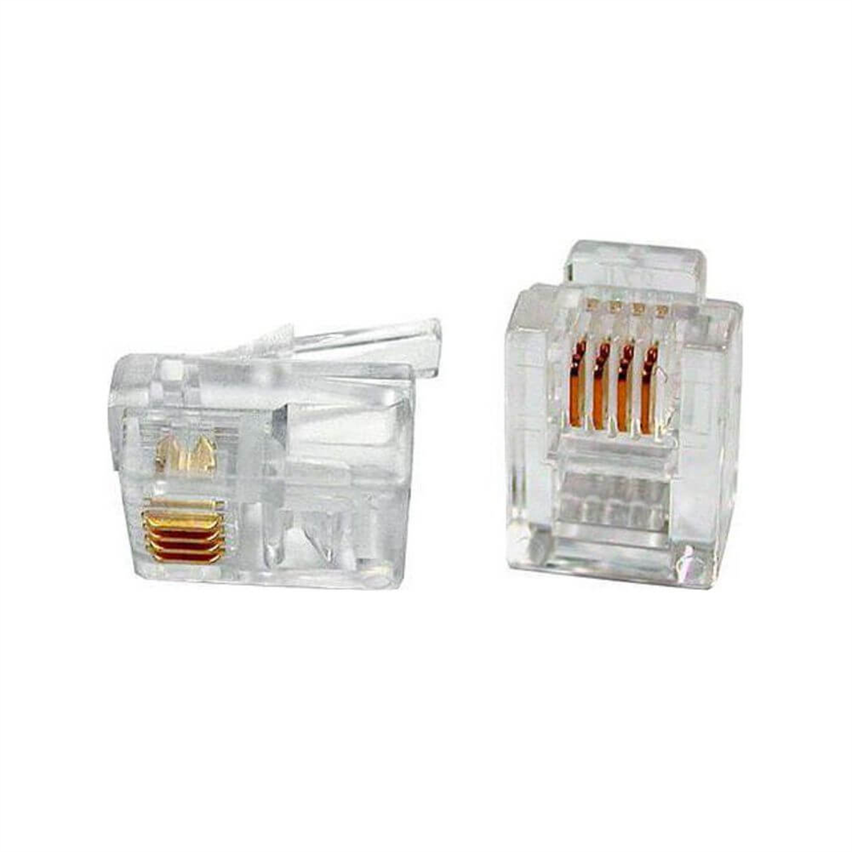 PowermasterNetwork Konnektör100 Adet RJ11 Network Konnektör Jack