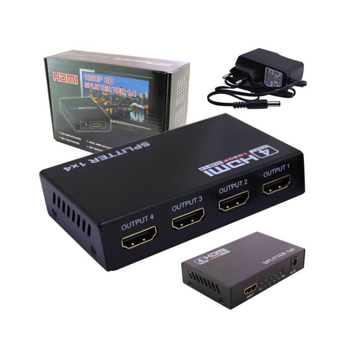 PowermasterHdmı SplitterHdmı Splitter 1 Giriş 4 Çıkış 4k Uhd Hdmı Dağıtıcı