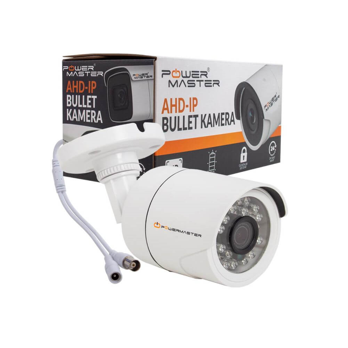 PowermasterBullet KameralarPowermaster PM-19423 2 MP 2.8 Mm 24 Ledli AHD Plastik Kasa Bullet Kamera