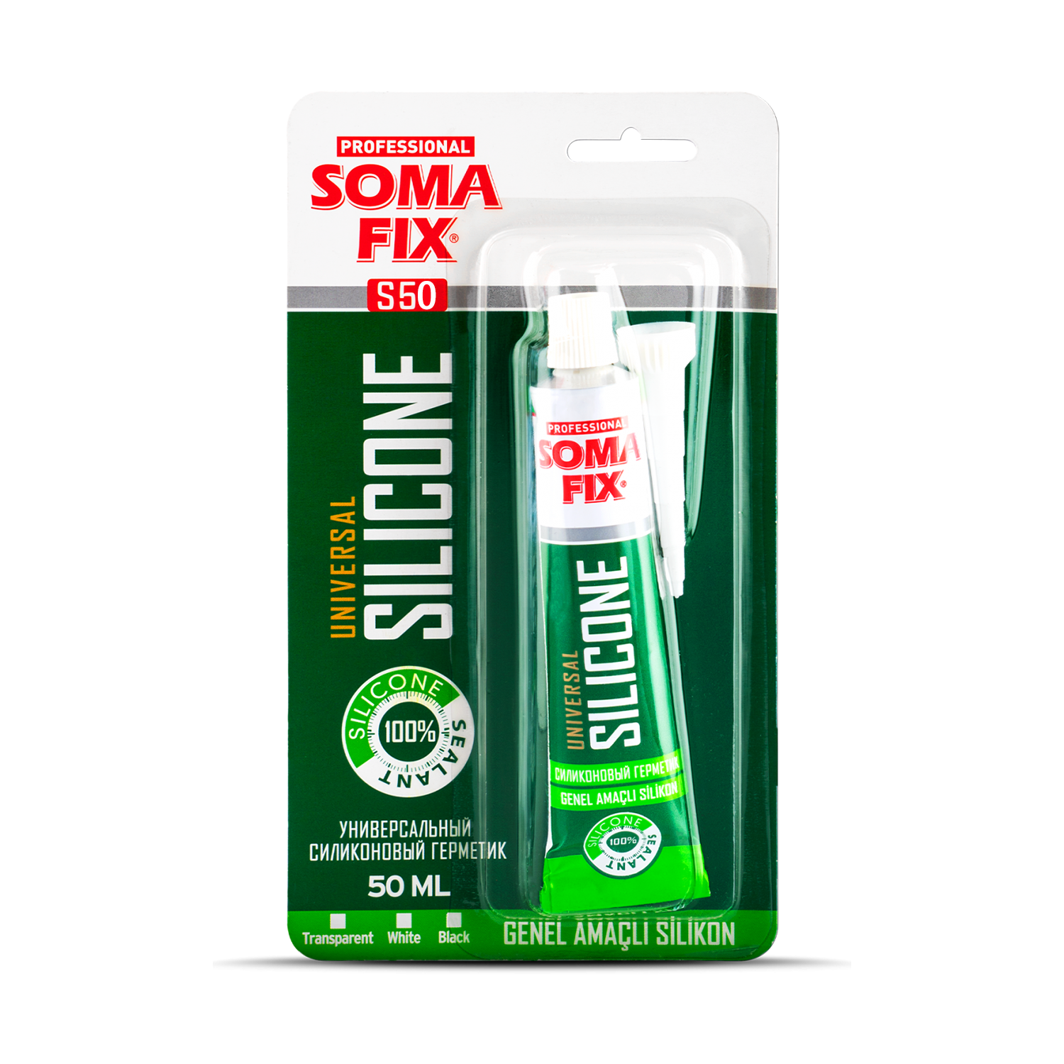 SomafixSilikonlarSomafix Tüp Silikon Şeffaf 70 GR S50