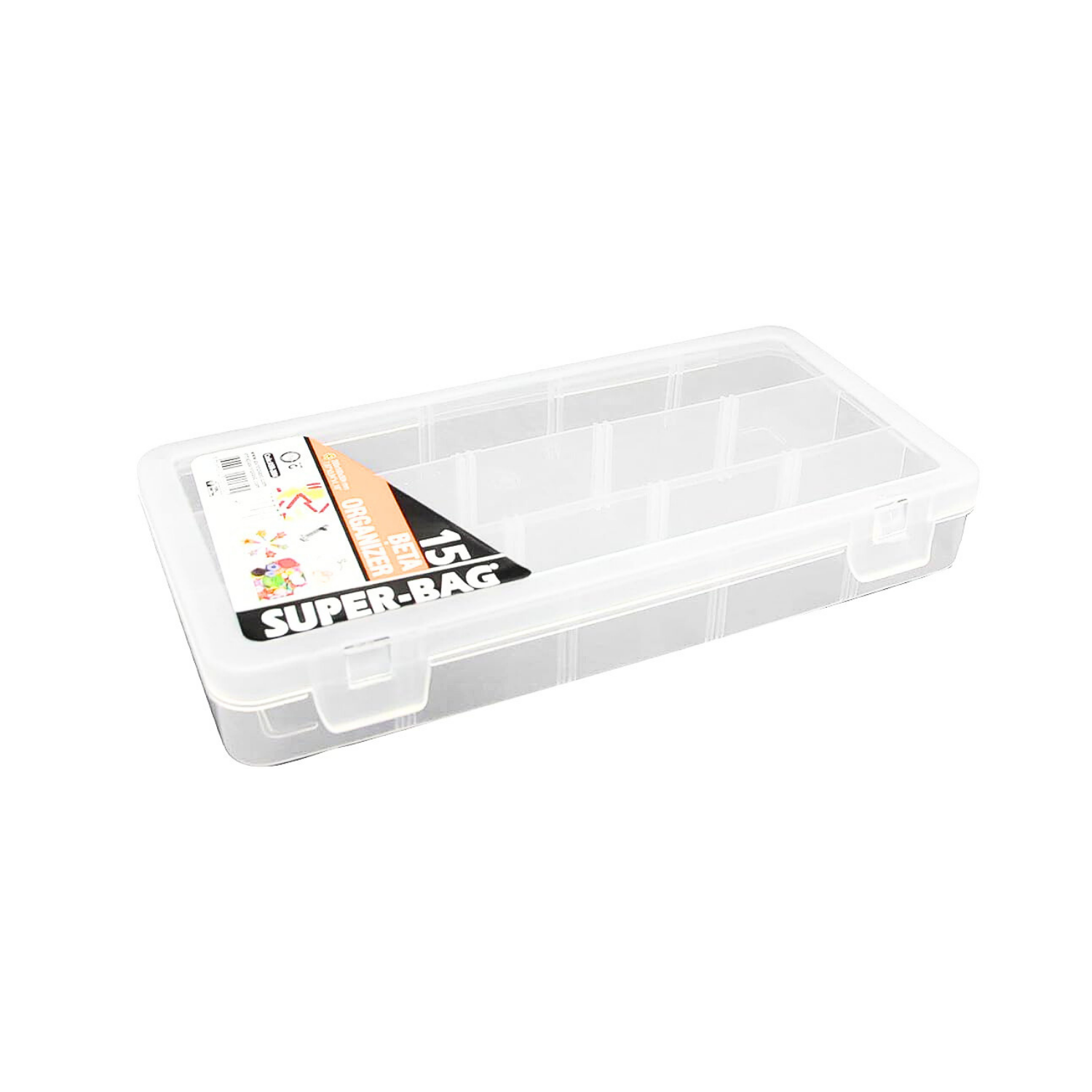 Super BagTakım ÇantalarıSuper Bag 15 Bölmeli Beta Organizer Şeffaf