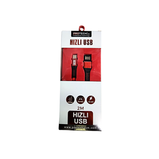 ProtechData (Şarj) KablolarıProtech TYPE-C to USB 9G 2 Metre Data Kablosu