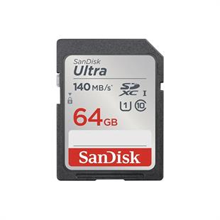 SanDiskSD KartlarSandisk Ultra 64 GB 140 MB/s SDHC/SDXC Class 10 UHS-I Hafıza Kartı