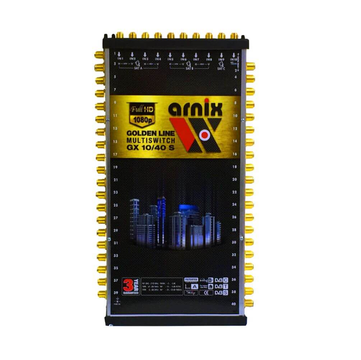 ArnixArnix (Santral) MultiswitchArnix Dual Sistem 10/40 Sonlu ve Kaskatlı Multiswitch Uydu Santrali