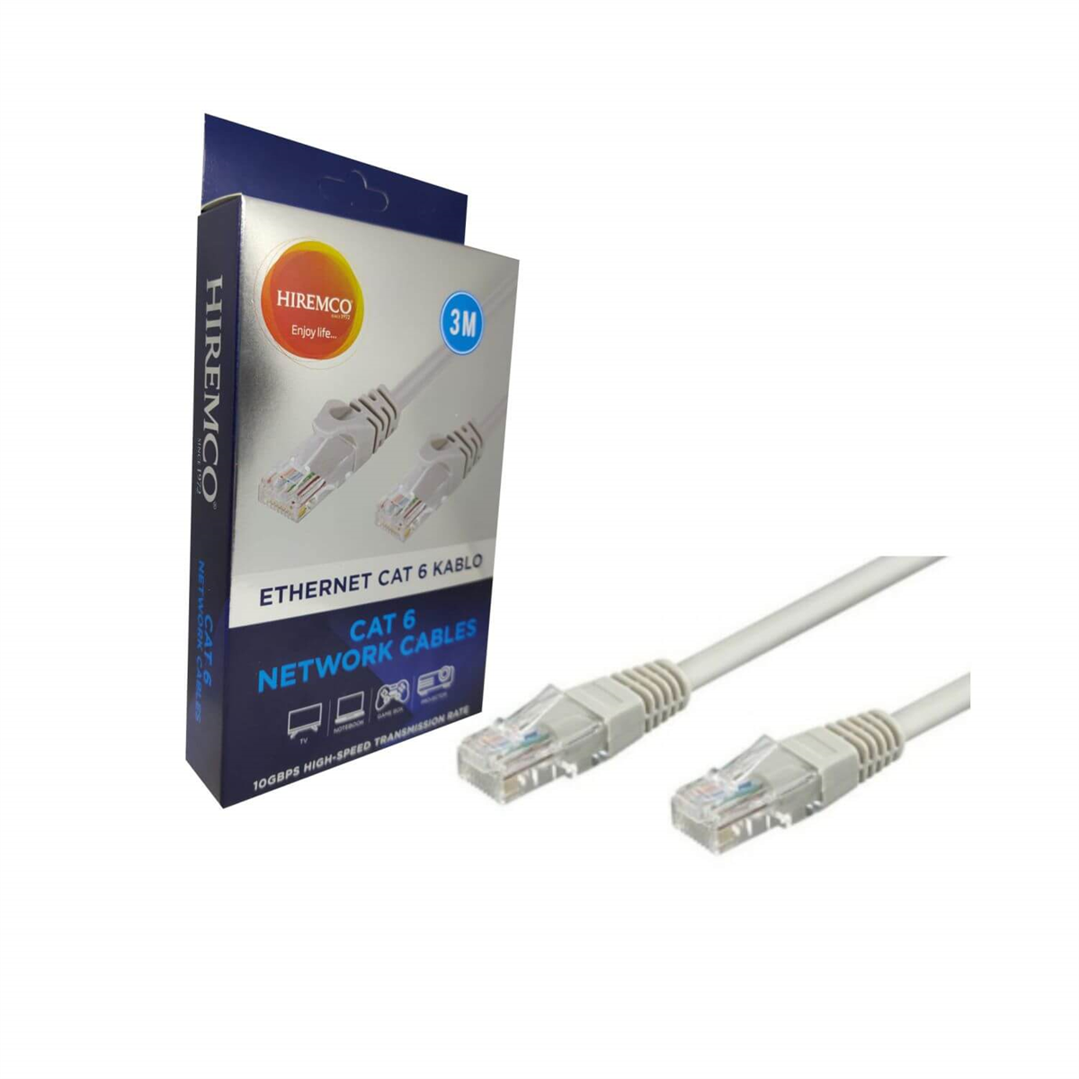 HiremcoEthernet (Data) KablolarıHiremco 3M Cat6 Network Ethernet Kablo