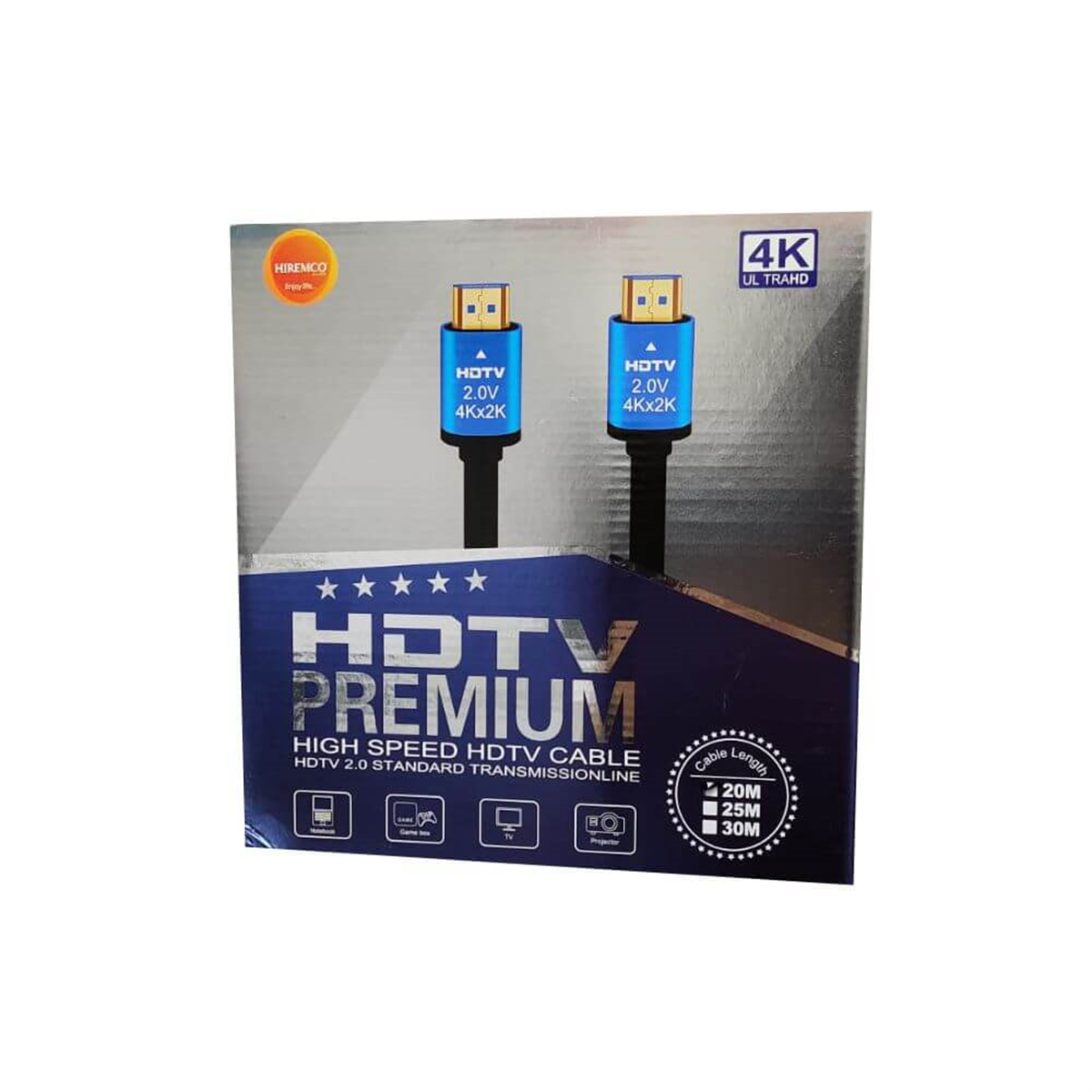 HiremcoHdmı KablolarHiremco 4K Ultra 20 MT HTML 2.0 Premium Kablo