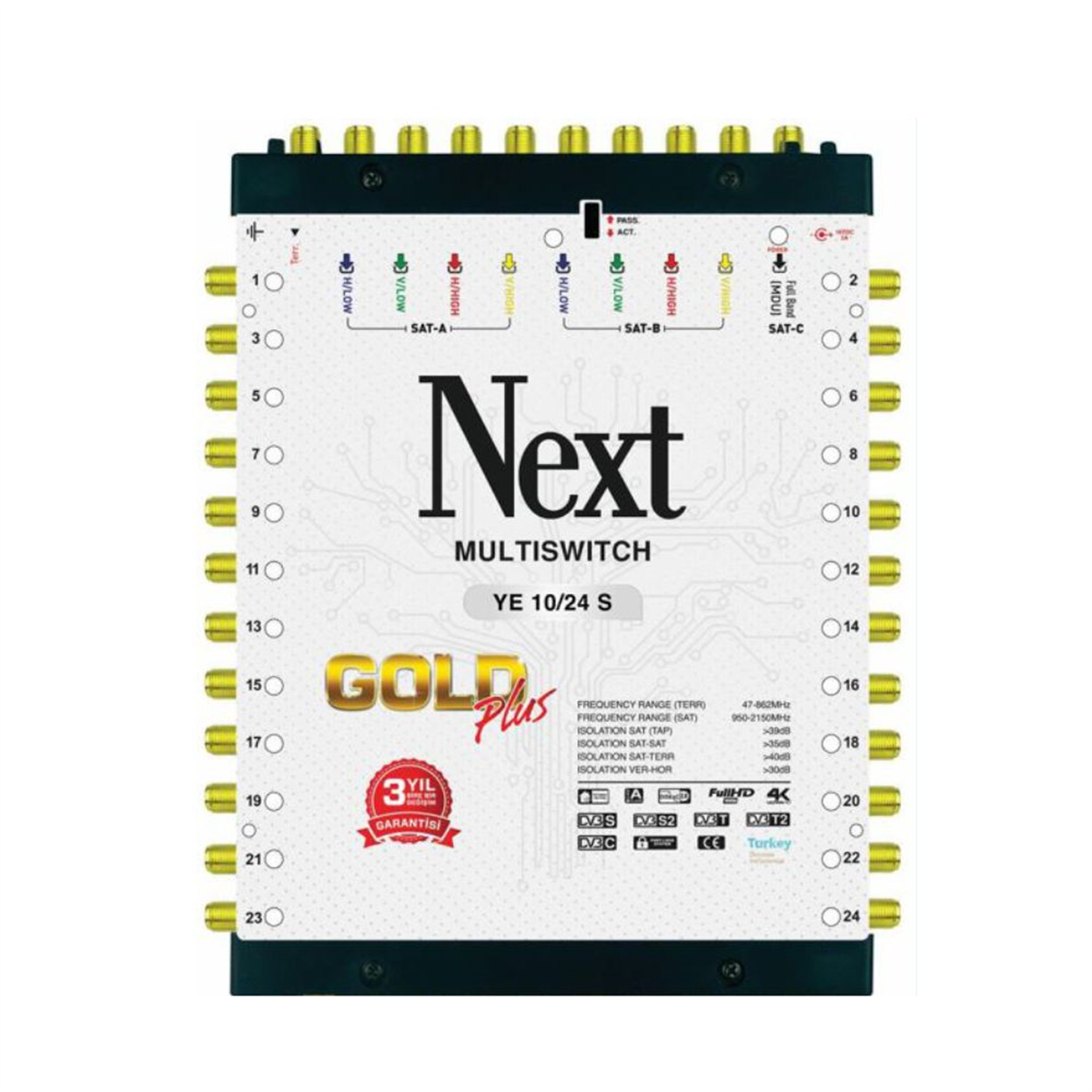 Next 10/24 Sonlu Gold Plus Multiswitch Uydu Santrali