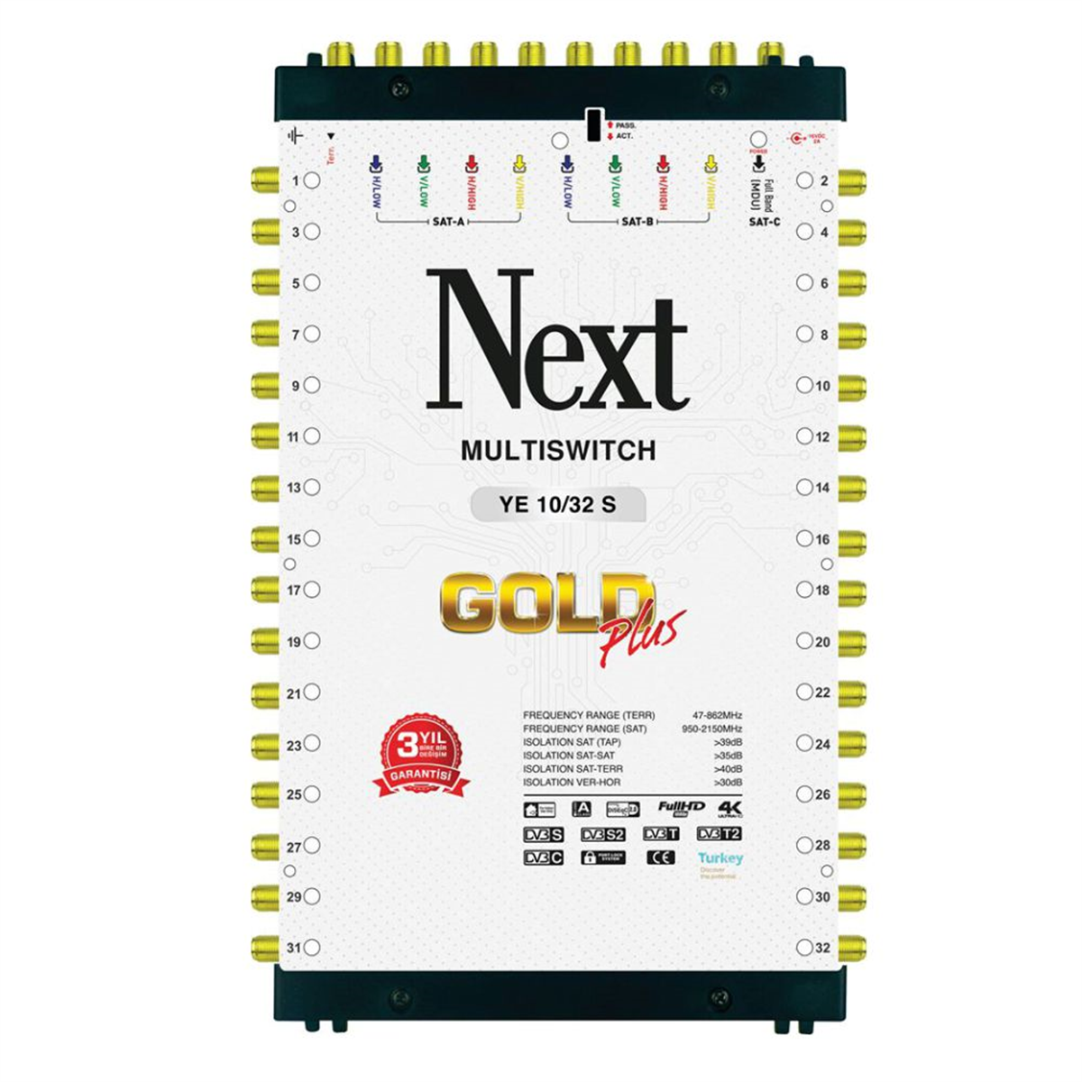 Next 10/32 Sonlu Gold Plus Multiswitch Uydu Santrali