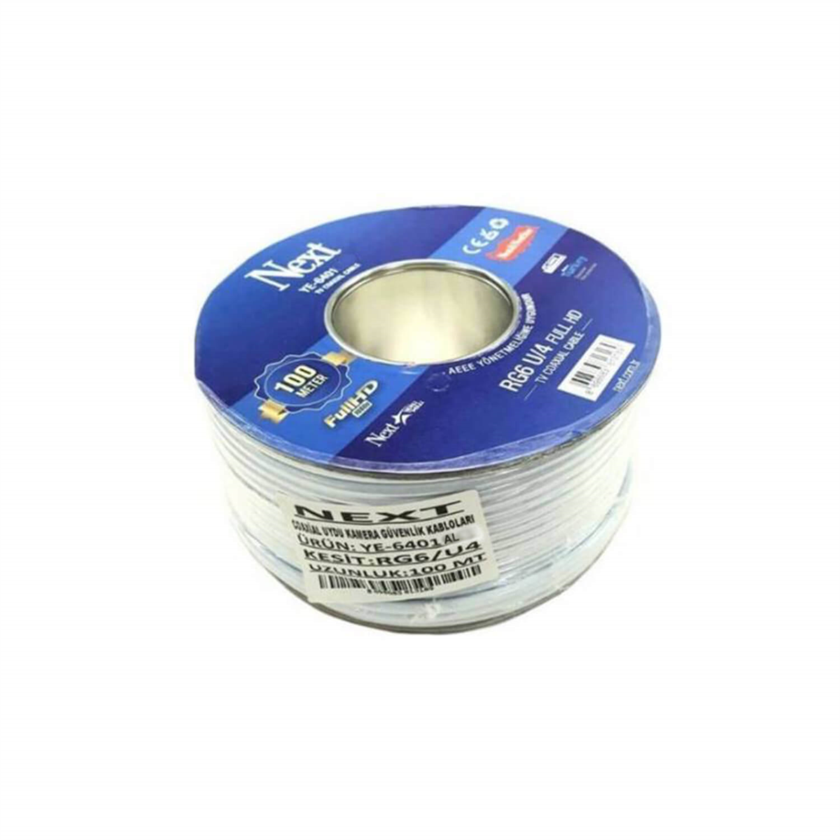 Next NextstarUydu Anten KablolarıNext 100M YE 6401AL RG6U4 Anten Kablosu