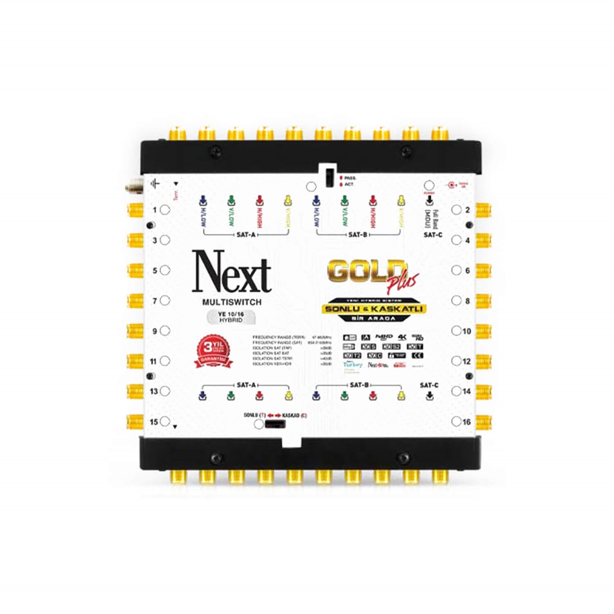 Next NextstarNext (Santral) MultiswitchNext YE-10/16 Hybrid Uydu Santral (Sonlu - Kaskatlı Birlikte)