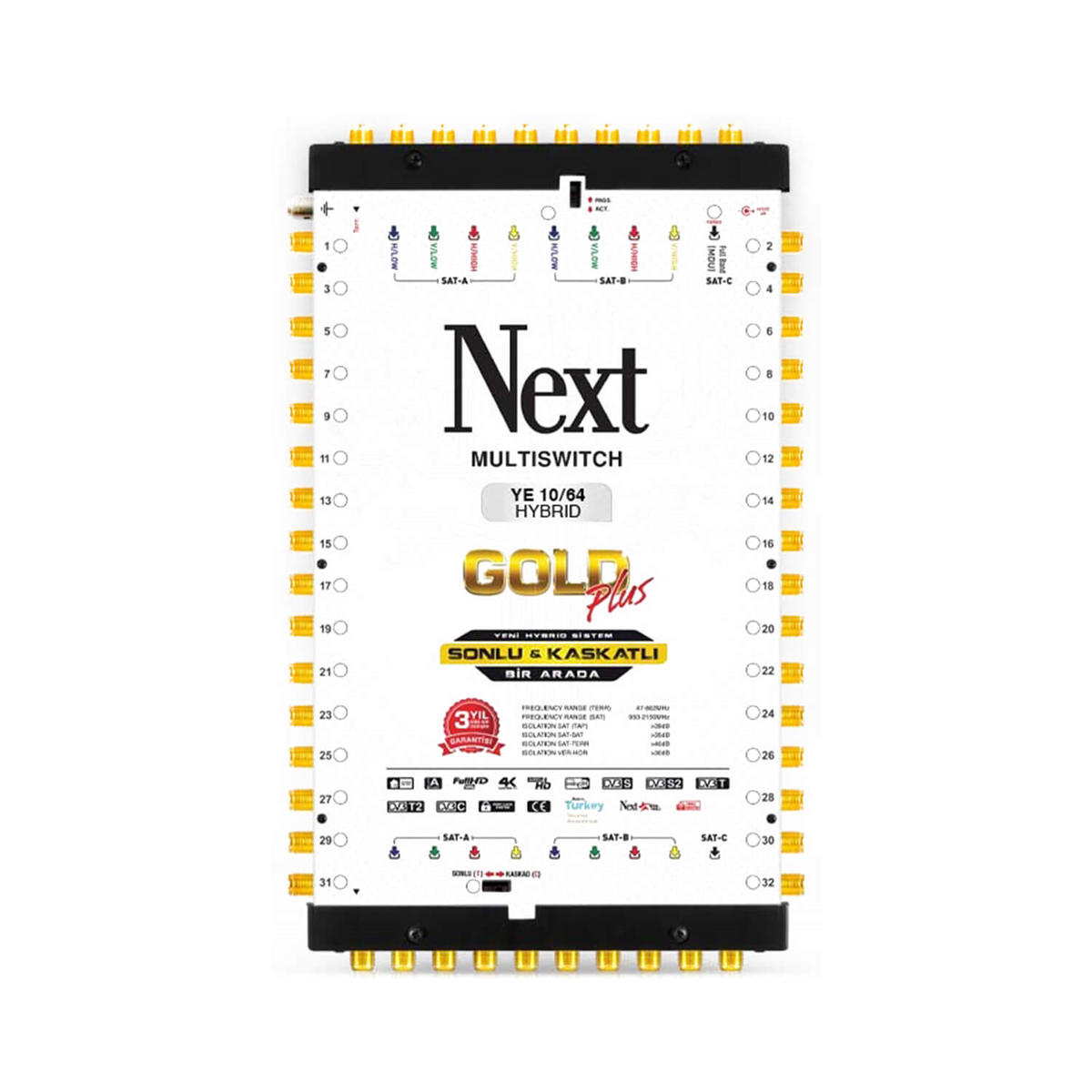 Next NextstarNext (Santral) MultiswitchNext YE-10/64 Hybrid Uydu Santral (Sonlu - Kaskatlı Birlikte)