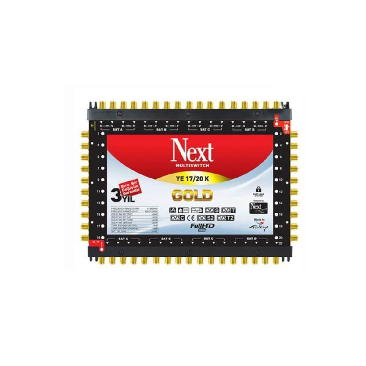Next NextstarNext (Santral) MultiswitchNext YE-17/20 Kaskatlı Diseqc 2.0 Multiswich Santral