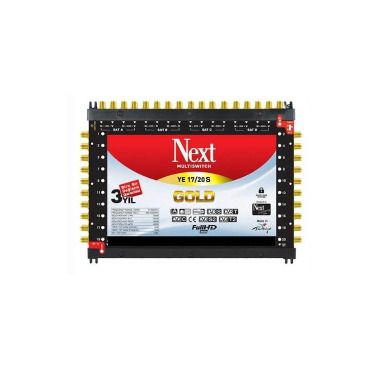 Next NextstarNext (Santral) MultiswitchNext YE-17/20 Sonlu Diseqc 2.0 Multiswich Santral