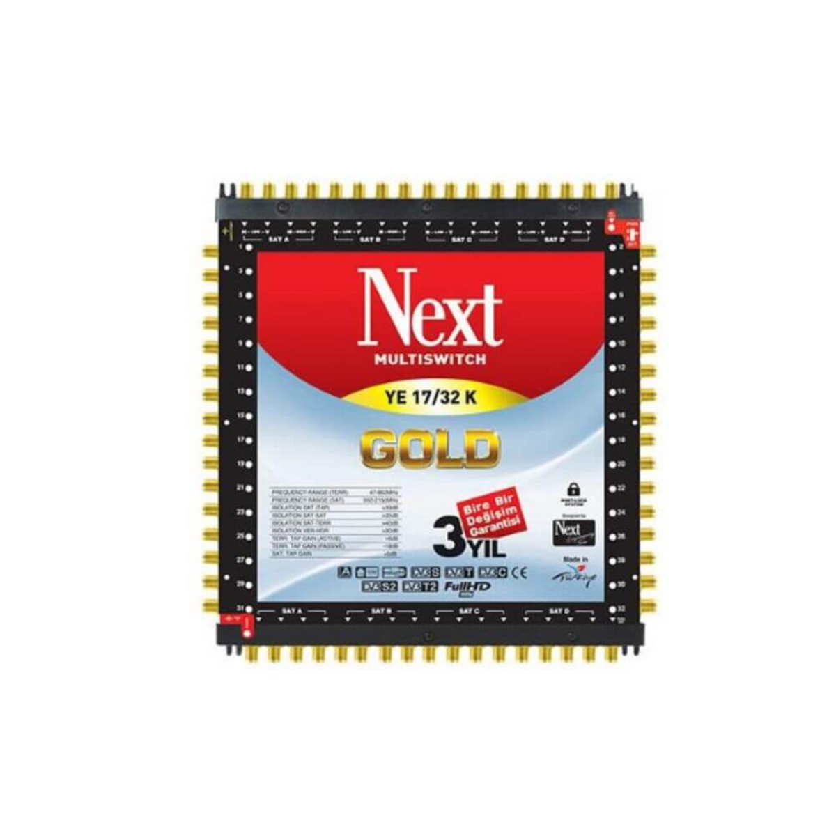 Next NextstarNext (Santral) MultiswitchNext YE-17/32 Kaskatlı Diseqc 2.0 Multiswich Santral