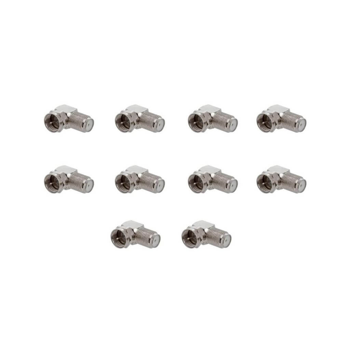 no-nameF Konnektör Çeşitleri10 Ad. F Konnektör L Fiş 90 Derece Çevirici