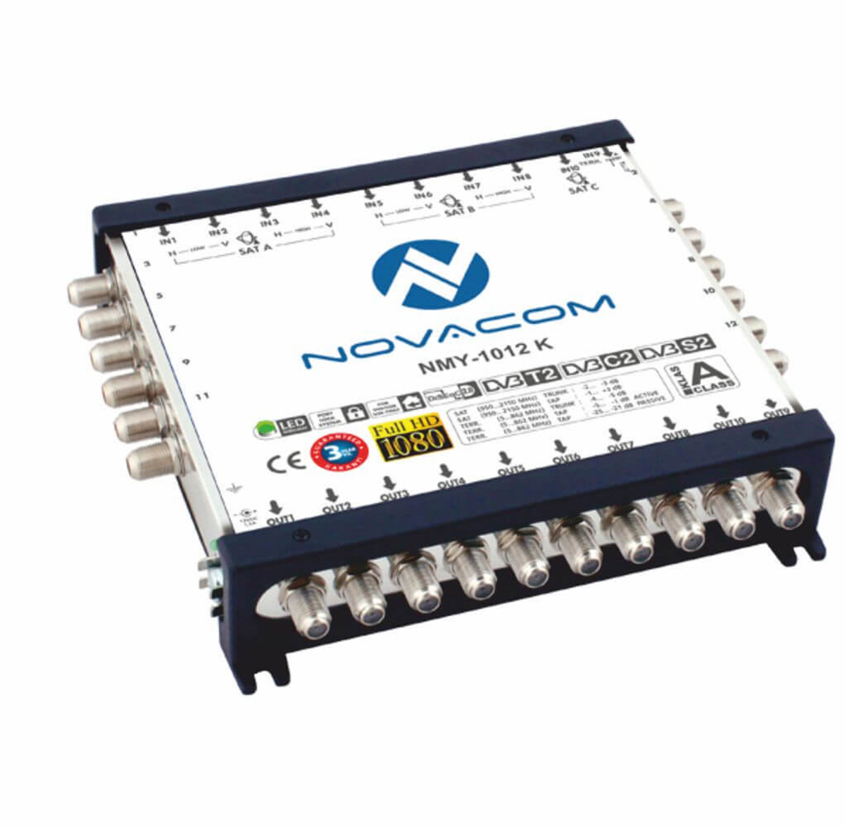 NovacomNovacom (Santral) MultiswitchNovacom 10/12 Kaskatlı Multiswitch Uydu Santrali
