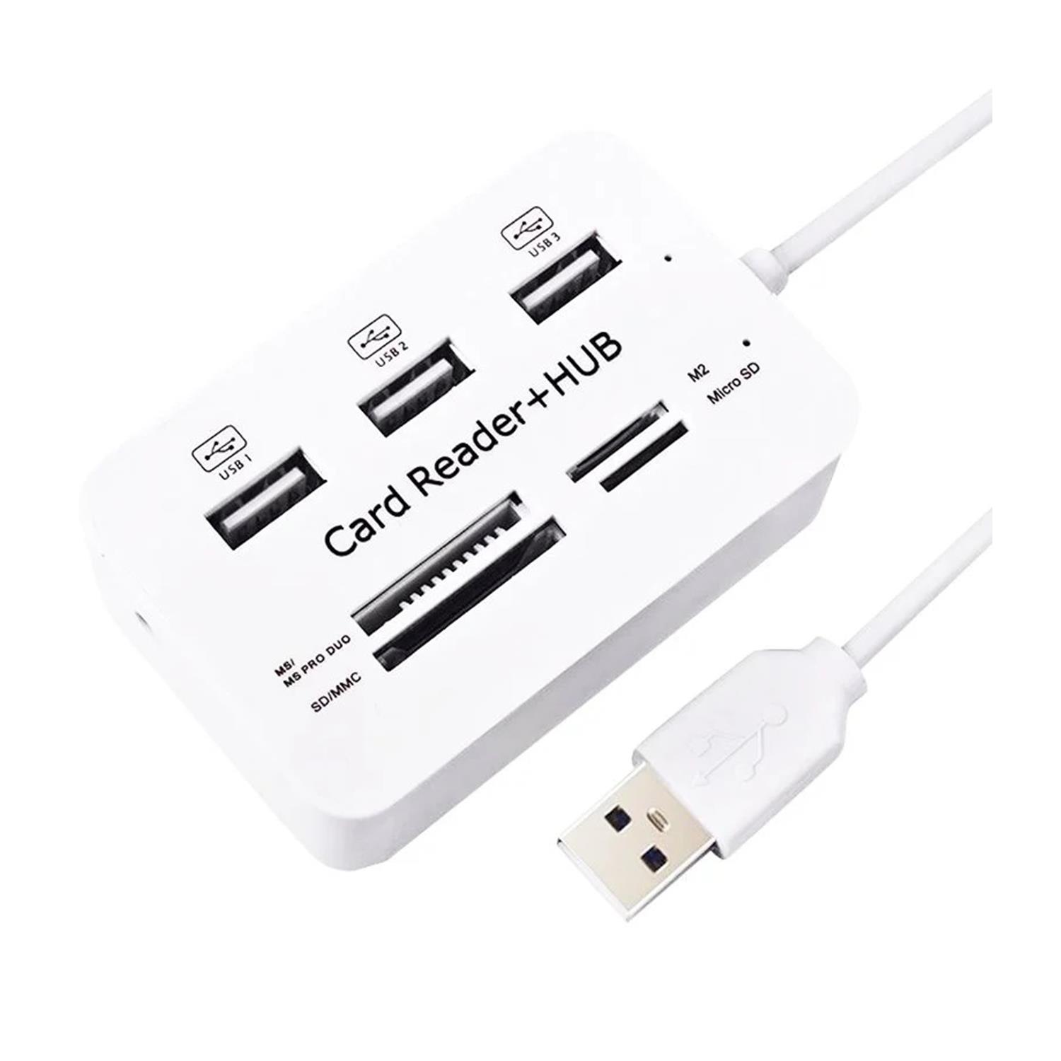 PowermasterÇoklayıcılar Ve DağıtıcılarPowermaster 3 Port 2.0 Usb Çoklayıcı Hub + 4 Slot Kart Okuyucu PM-6052