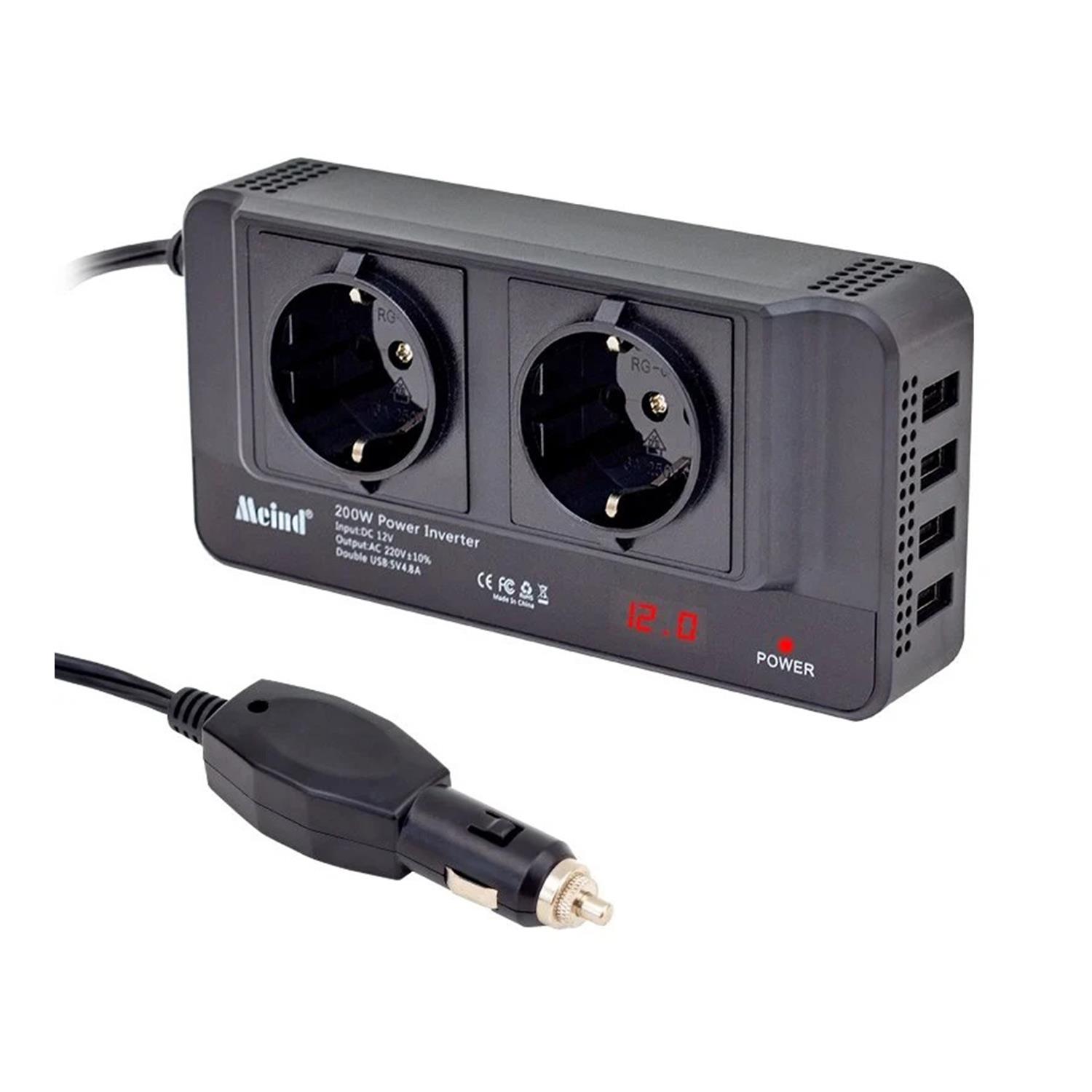 Powermasterİnvertör ÇeşitleriPowermaster 8300 Model 200 Watt DC12V-AC220V Çakmaktan Power İnverter