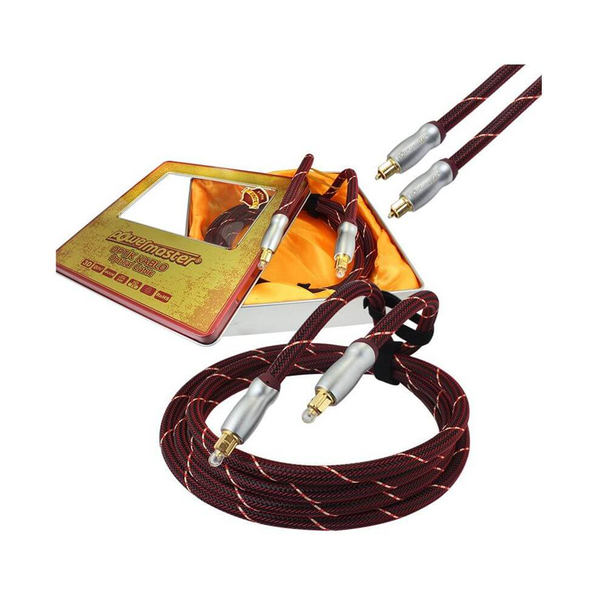 PowermasterOptik Ses KablolarıPowermaster Metal Kutulu Optik Kablo 2 Metre 