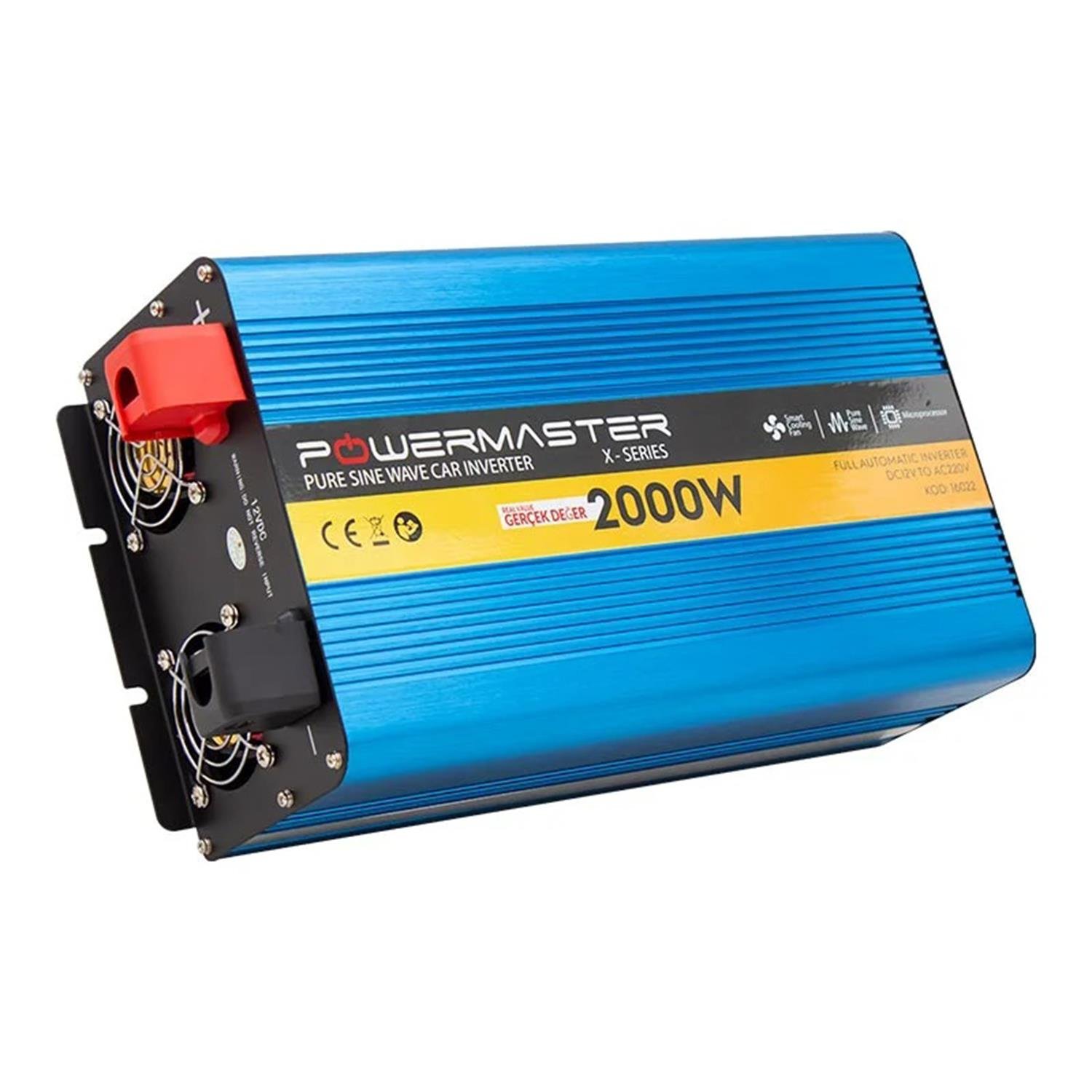Powermasterİnvertör ÇeşitleriPowermaster PWR-2000 12 Volt 2000 Watt Pure Sinüs Wave İnverter