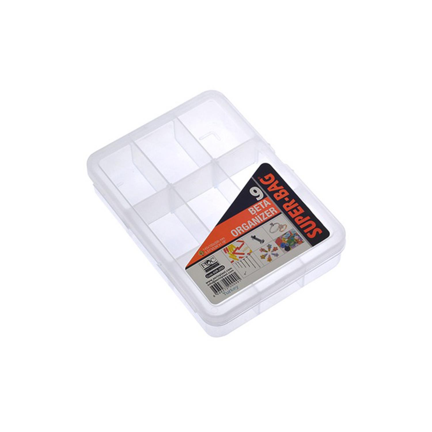 Super BagTakım ÇantalarıSuper Bag 9 Bölmeli Beta Organizer Şeffaf