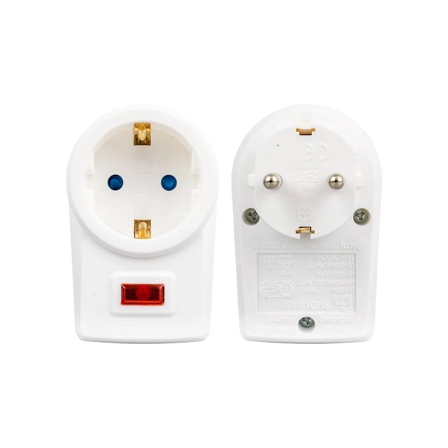 VeaAkım Korumalı PrizlerVea RMD1-01/01 250V 16A Akım Korumalı Tekli Priz