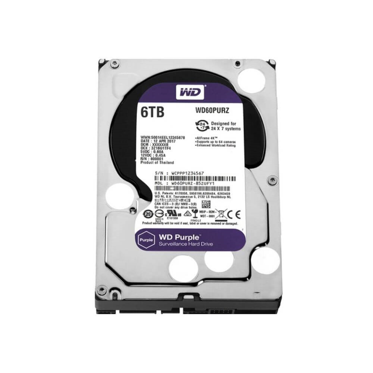 Western DigitalHard Disk (HDD)Western Digital 6 TB 3.5'' Sata III 6Gbit/s 64MB Hard Disk