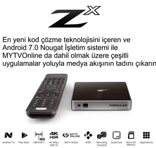 FormulerFormuler Uydu AlıcılarıFormuler Zx Andorid 4K Smart Media Player
