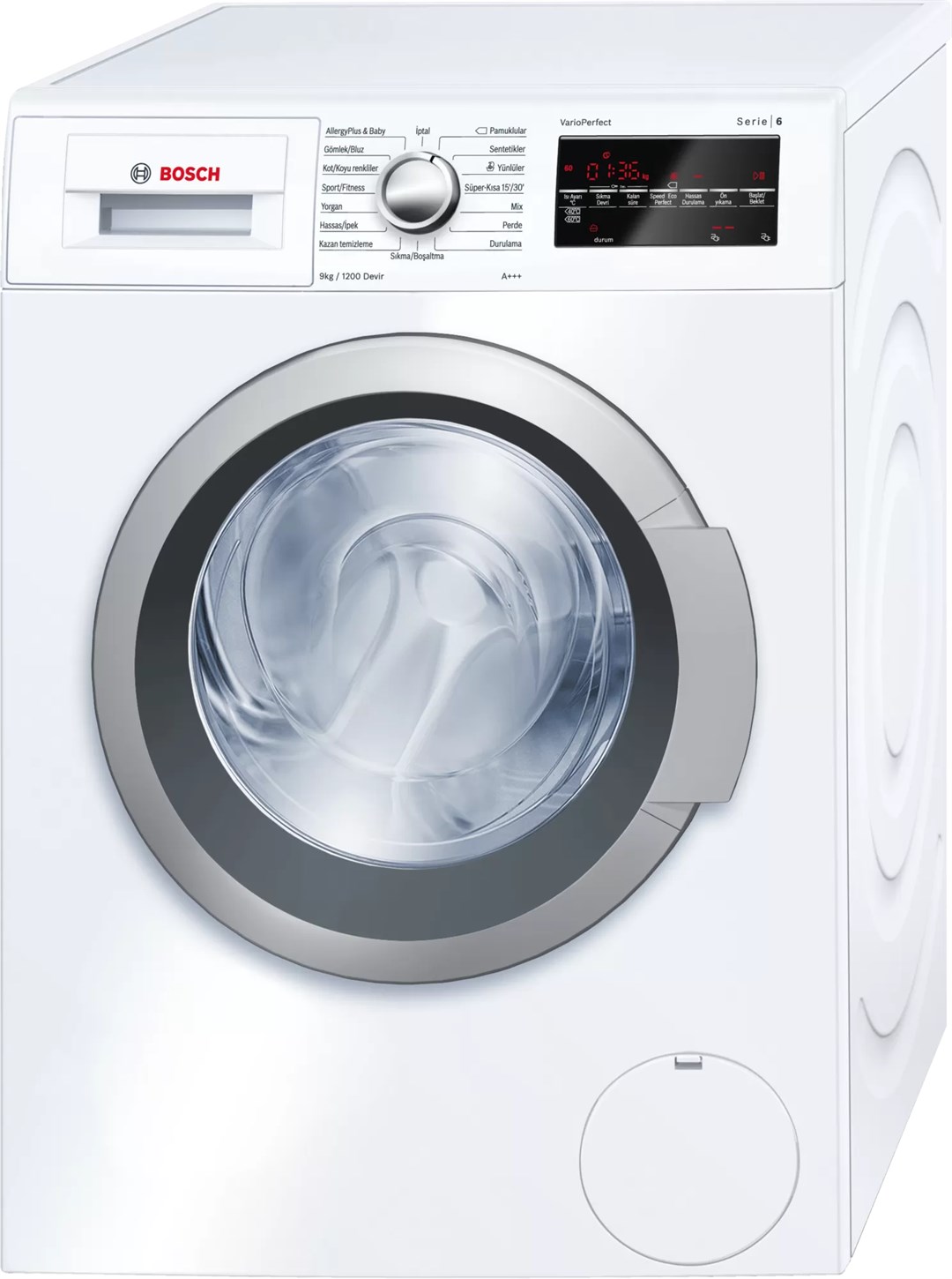Bosch WAT24480TR A+++ 1200 Devir 9 kg Çamaşır Makinesi Beyaz