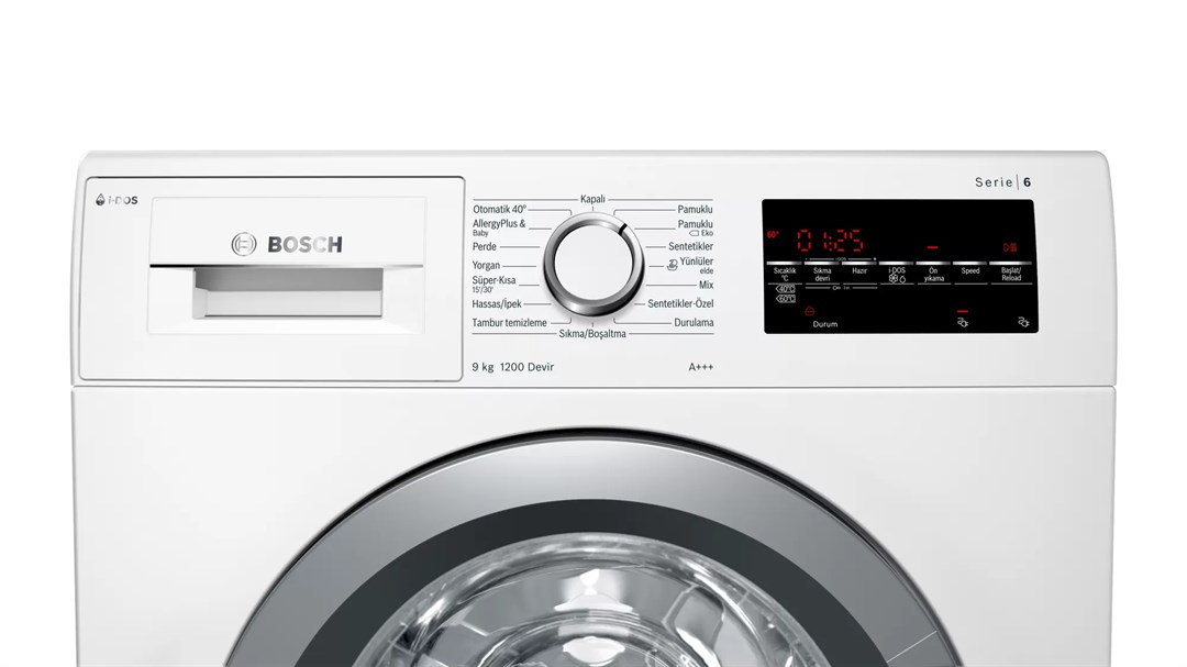Bosch WAT24S80TR i-Dos A+++ 1200 Devir 9 kg Çamaşır Makinesi Beyaz