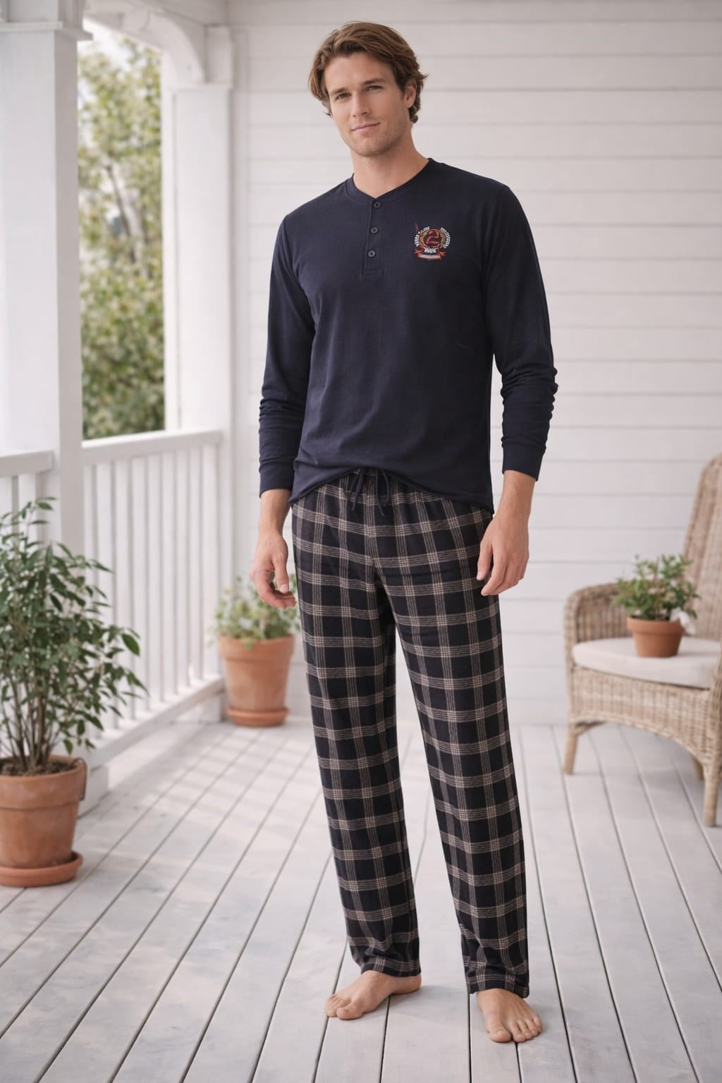 Erkek 01122 Uzun Kol Süprem Pijama Takımı
