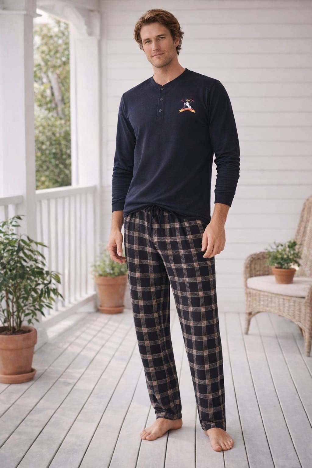 Erkek 01372 Uzun Kol Süprem Pijama Takımı
