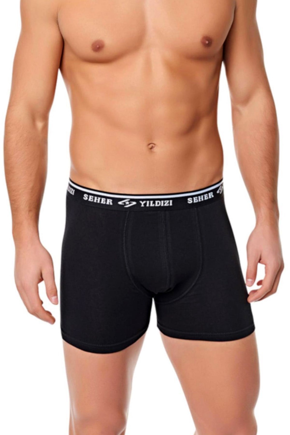 Erkek 3'lü 0060 Likralı Boxer