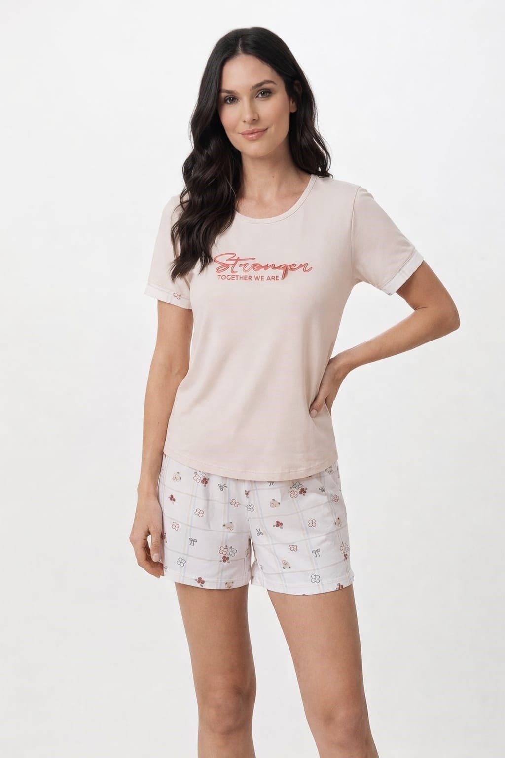 Kadın 01475 Kısa Kol Milan Şortlu Pijama Takımı