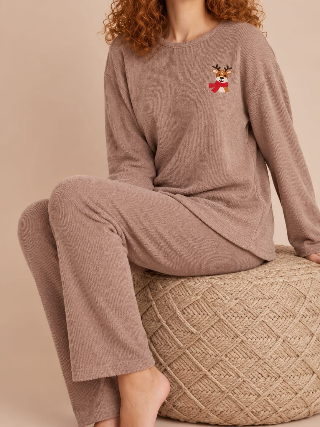 Kadın 1250-3 Seul Raporlu Pijama Takımı