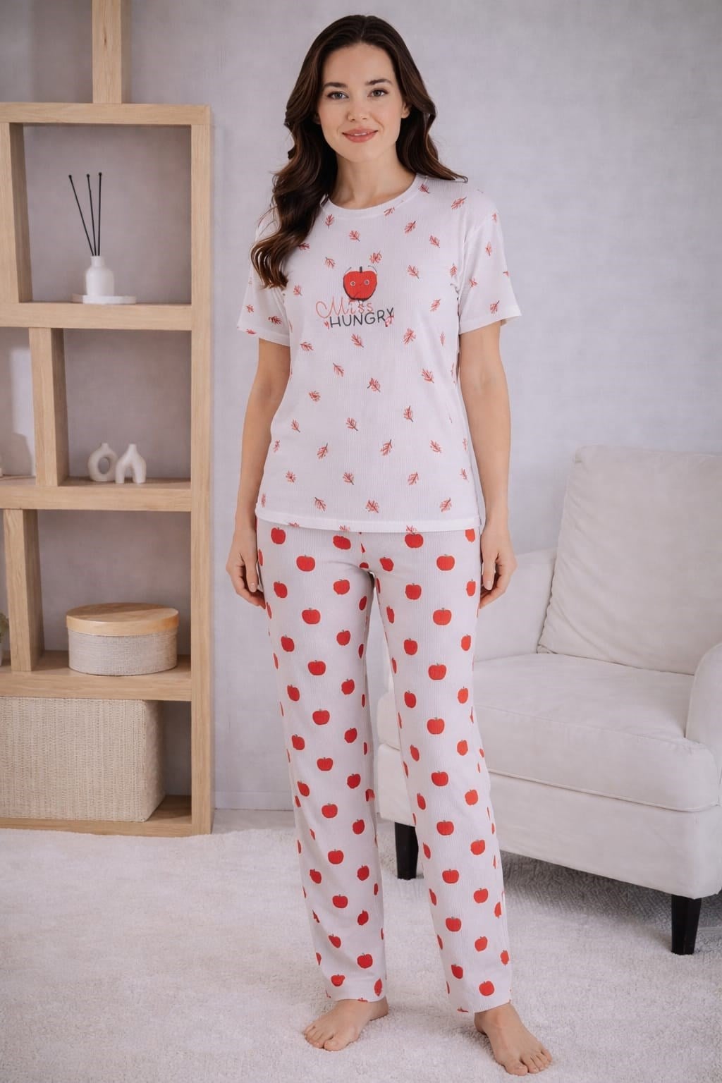Kadın 1905-7 Kısa Kol Oslo Pijama Takımı
