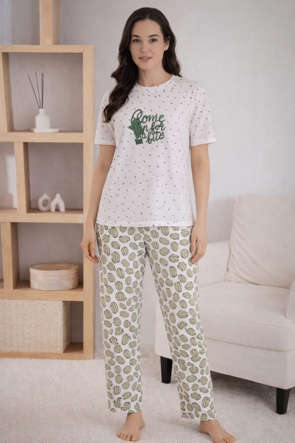 Kadın 1905-9 Kısa Kol Oslo Pijama Takımı