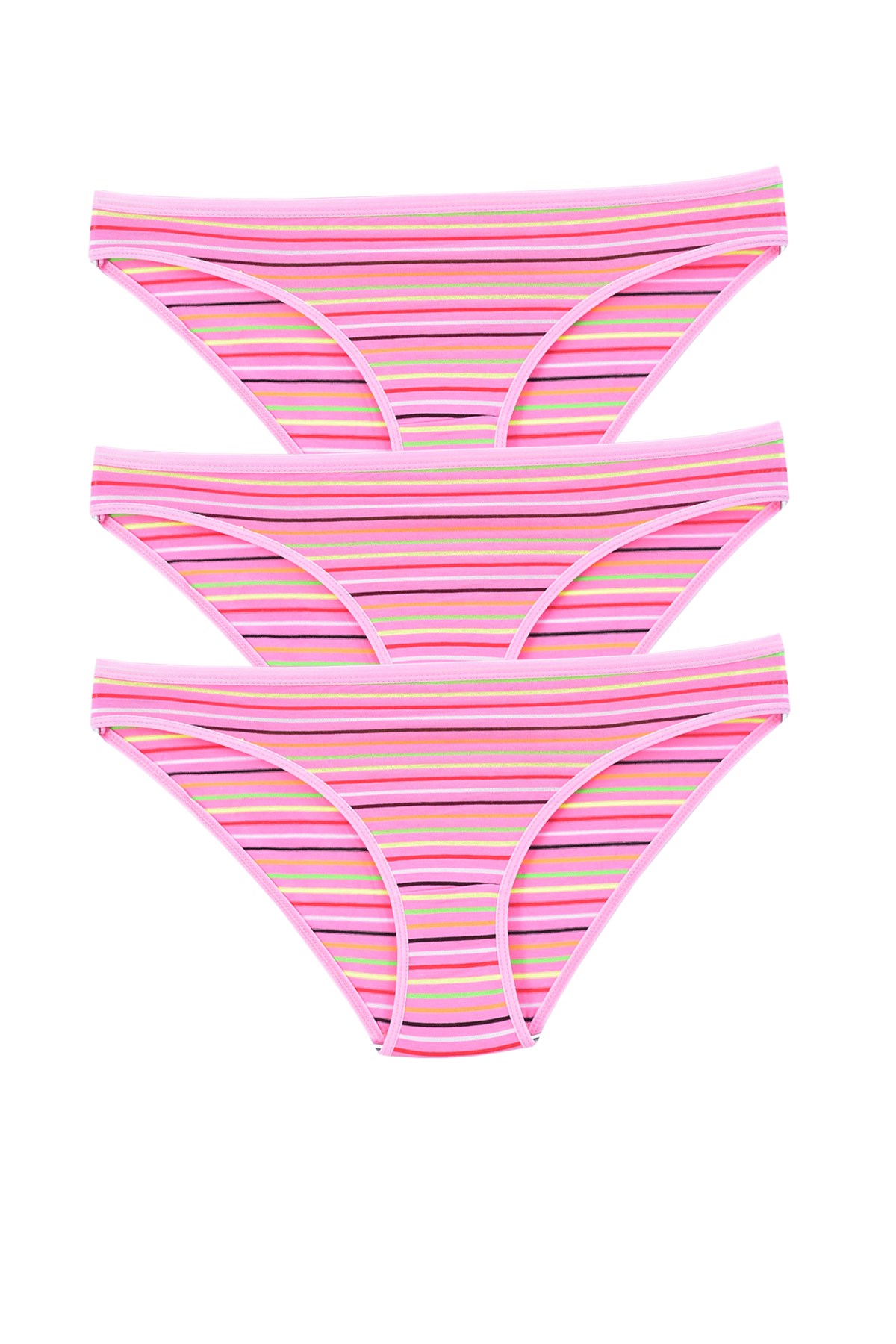 Kadın 3'lü Paket Desenli  Bikini Külot