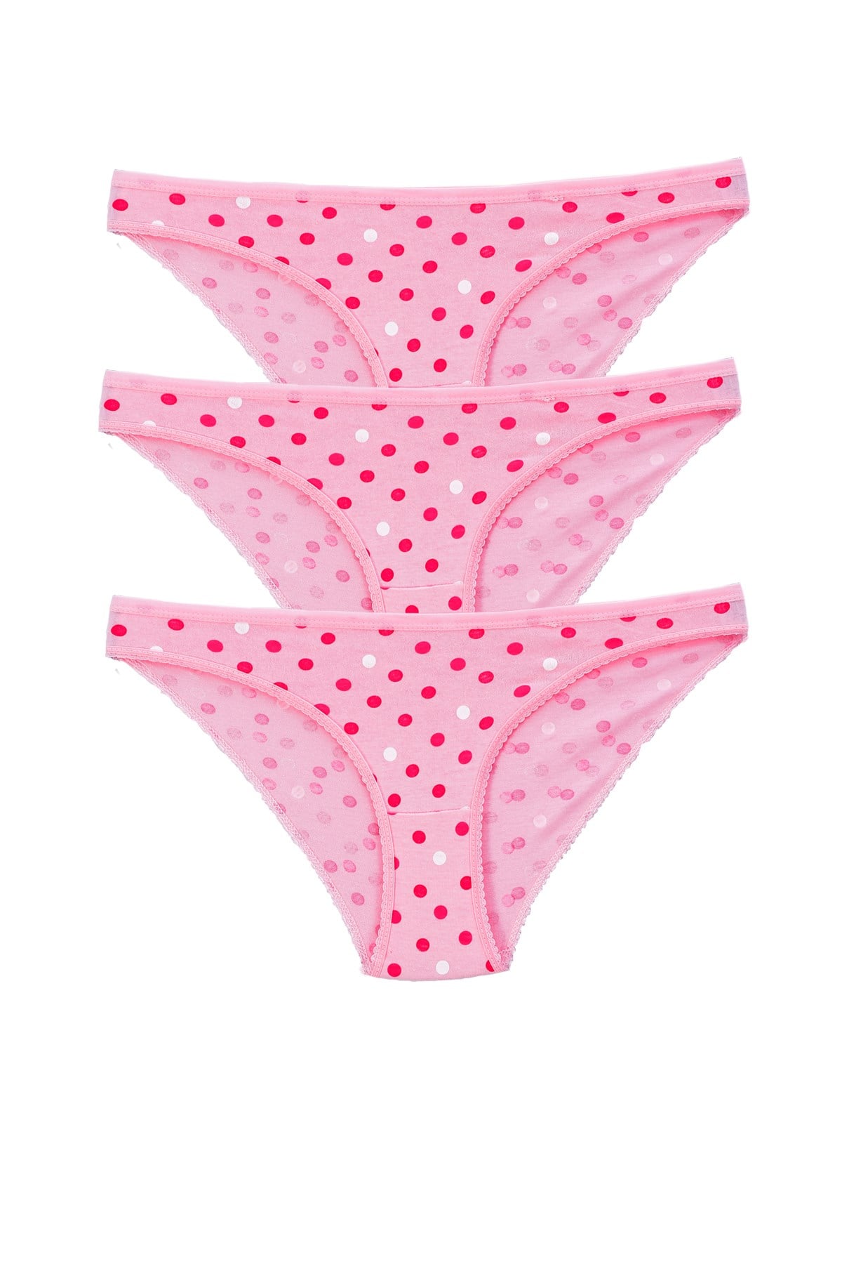 Kadın 3'lü Paket Desenli  Bikini Külot